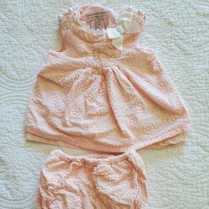 Pink Dress and Shorts 0-3M